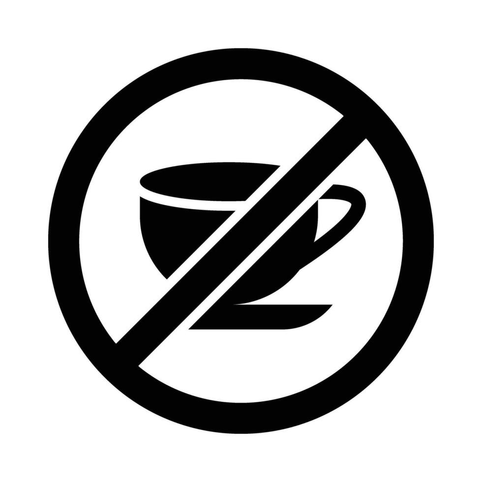 No cafeína vector glifo icono para personal y comercial usar.