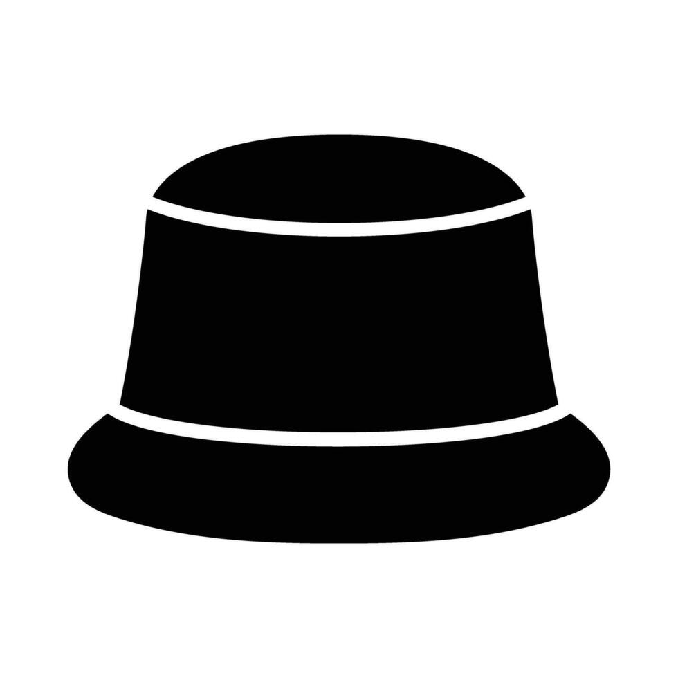 Bucket Hat Vector Glyph Icon For Personal And Commercial Use.