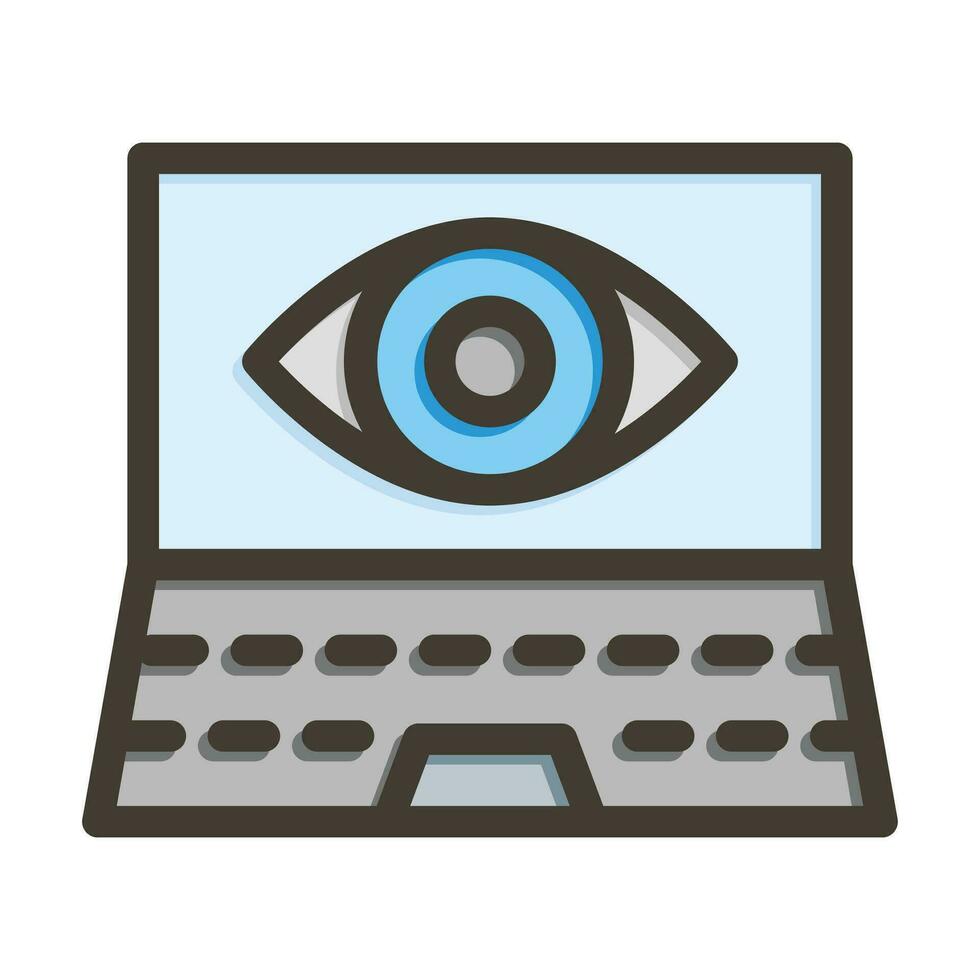 Visibility Vector Thick Line Filled Colors Icon For Personal And Commercial Use.