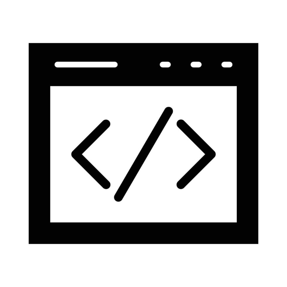 codificación vector glifo icono para personal y comercial usar.