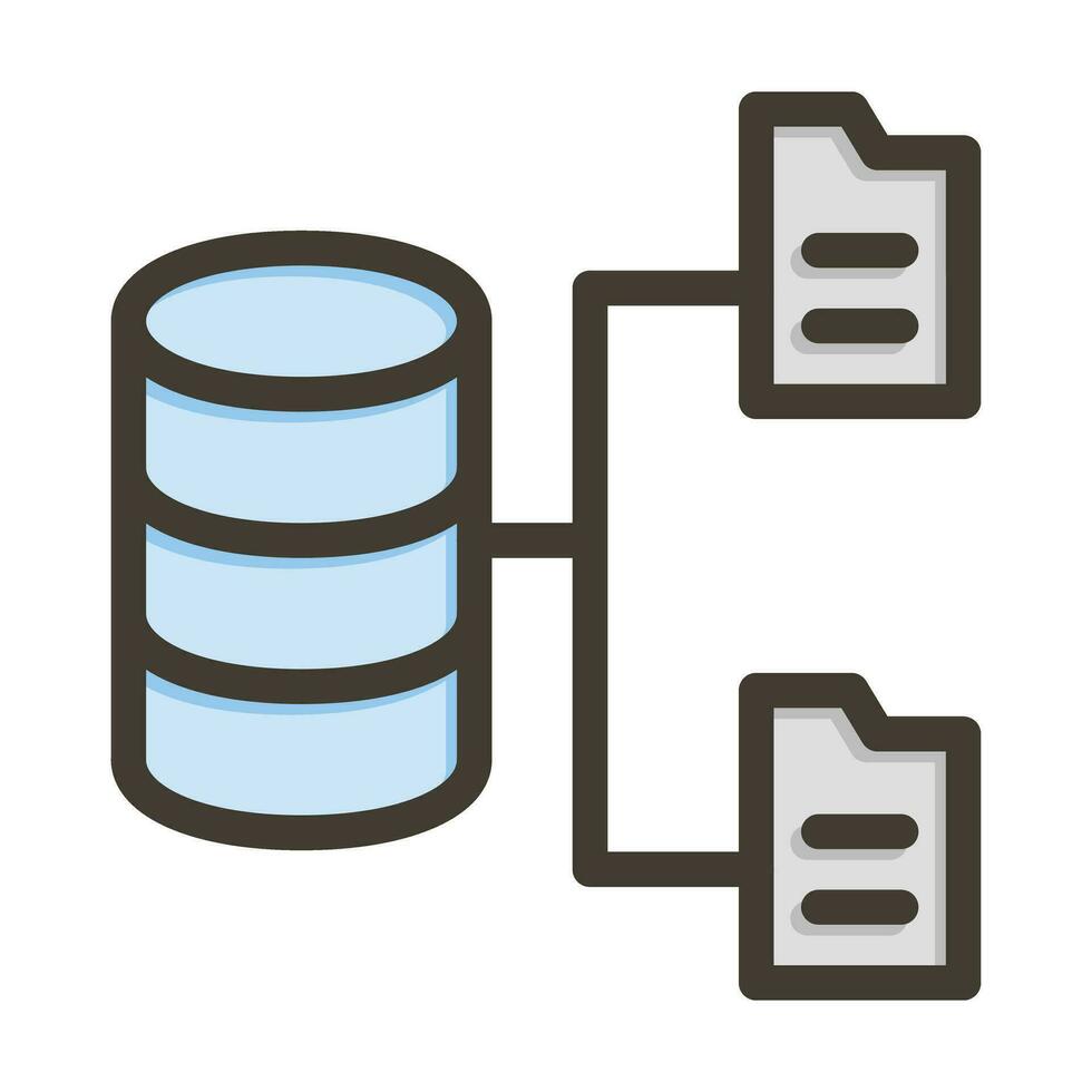 Data Storage Vector Thick Line Filled Colors Icon For Personal And Commercial Use.