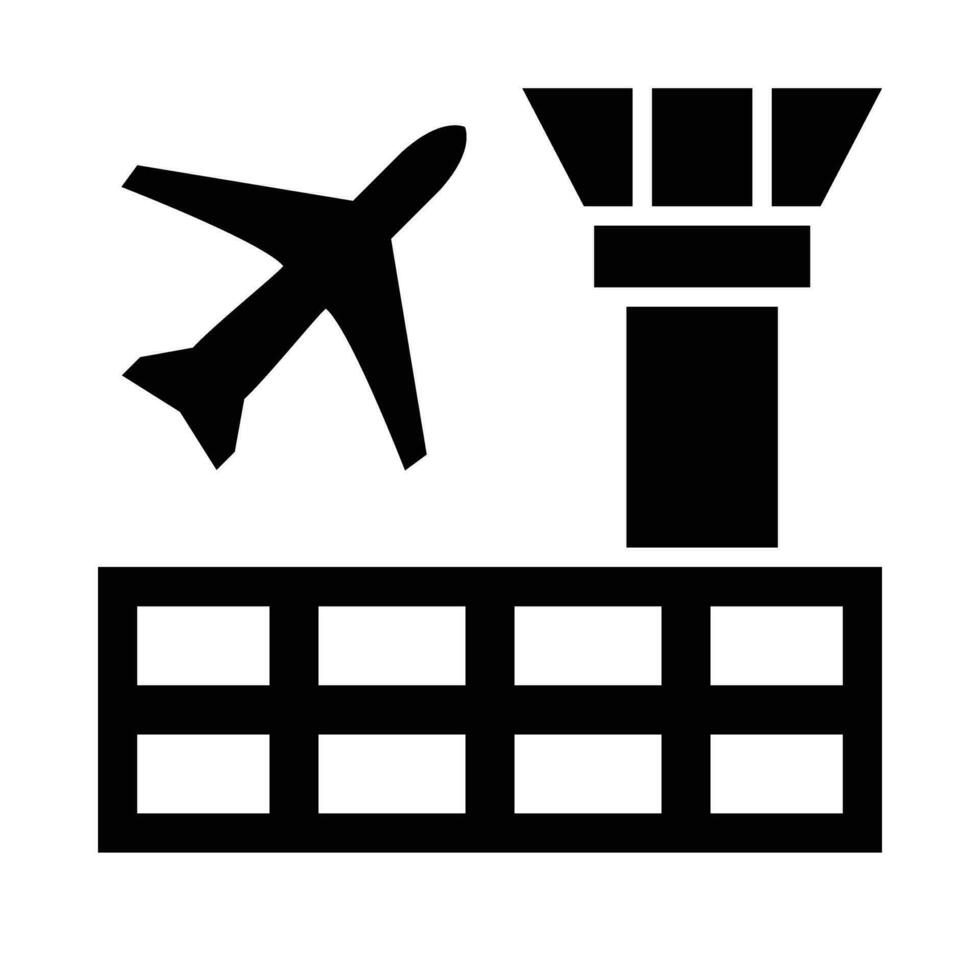 aeropuerto vector glifo icono para personal y comercial usar.