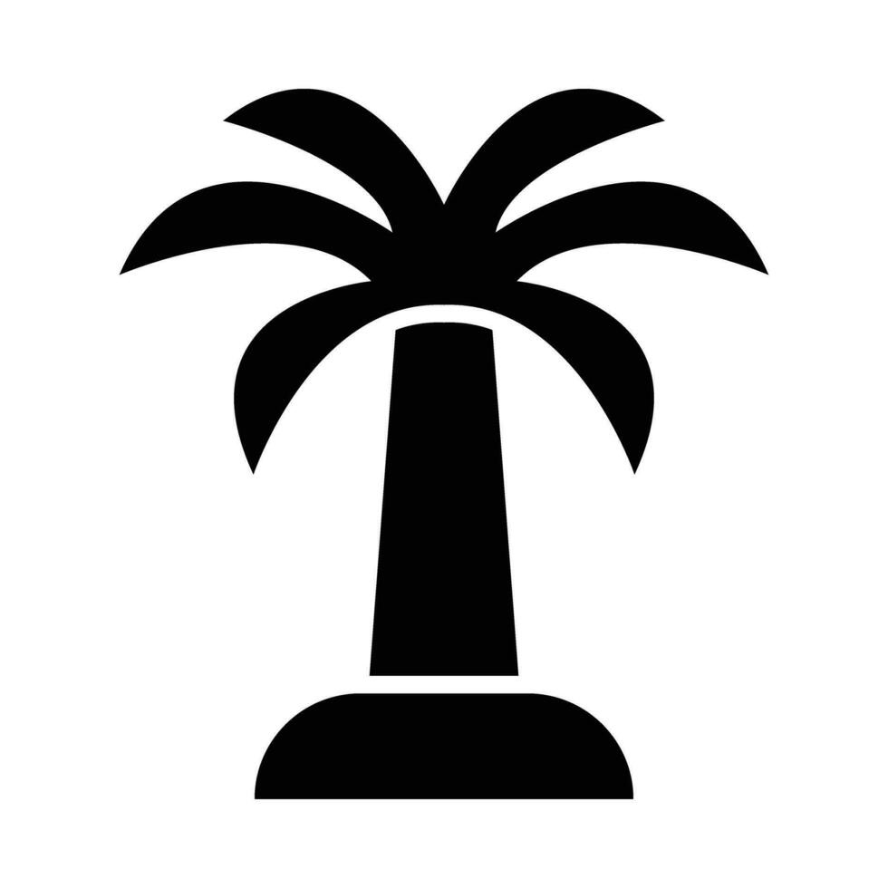 Palm Tree Vector Glyph Icon For Personal And Commercial Use.