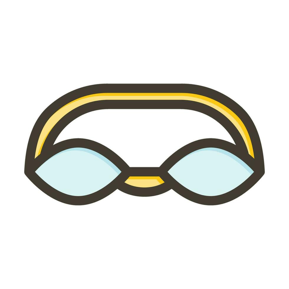 Swimming Glasses Vector Thick Line Filled Colors Icon For Personal And Commercial Use.
