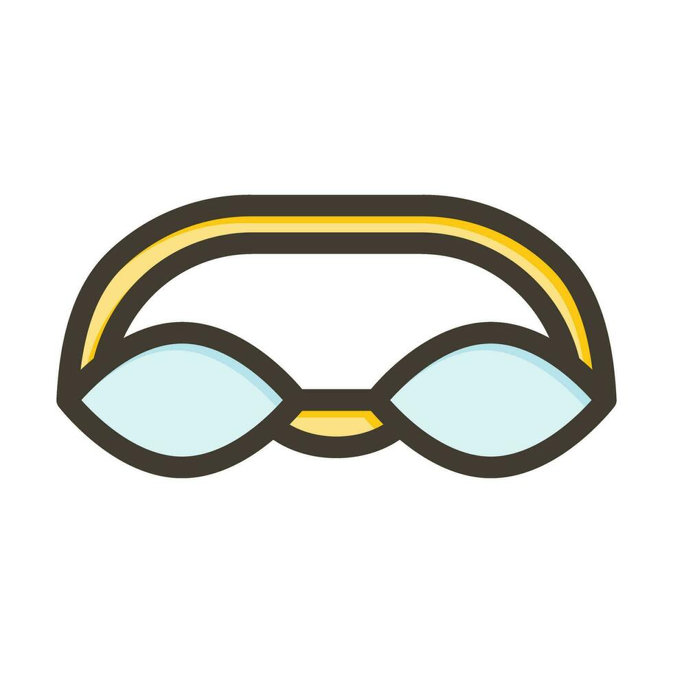 nadando lentes vector grueso línea lleno colores icono para personal y comercial usar.