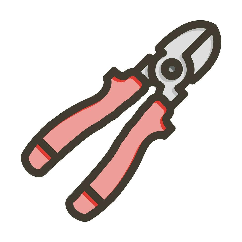 Wire Cutting Vector Thick Line Filled Colors Icon For Personal And Commercial Use.