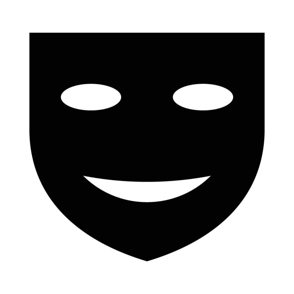 Theater Mask Vector Glyph Icon For Personal And Commercial Use.