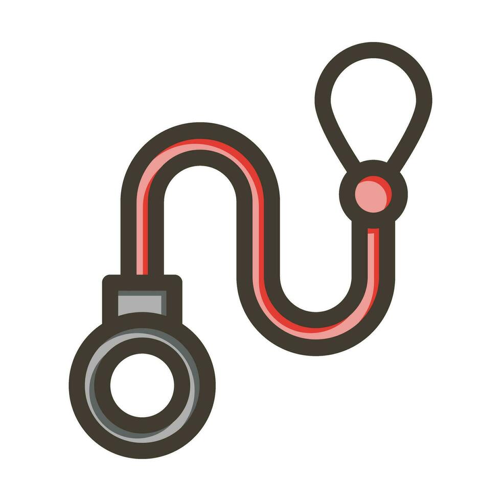 Leash Vector Thick Line Filled Colors Icon For Personal And Commercial Use.