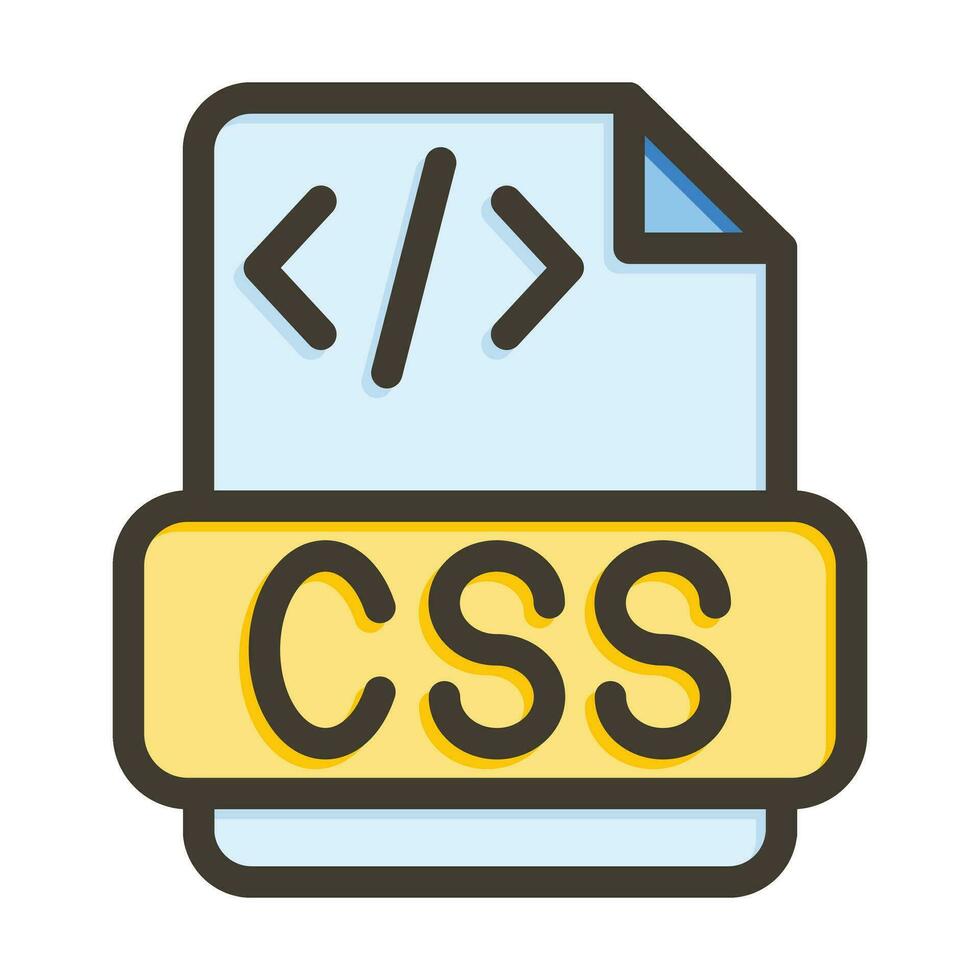 css vector grueso línea lleno colores icono para personal y comercial usar.