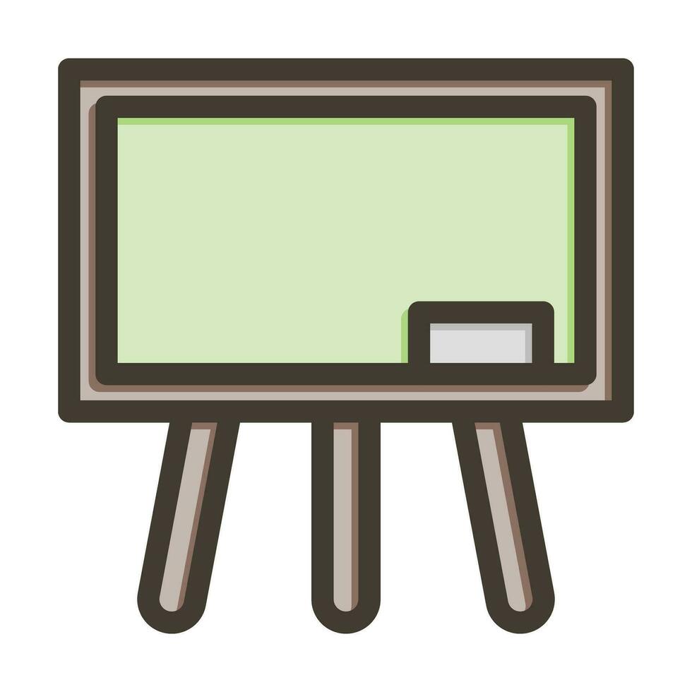 Chalkboard Vector Thick Line Filled Colors Icon For Personal And Commercial Use.
