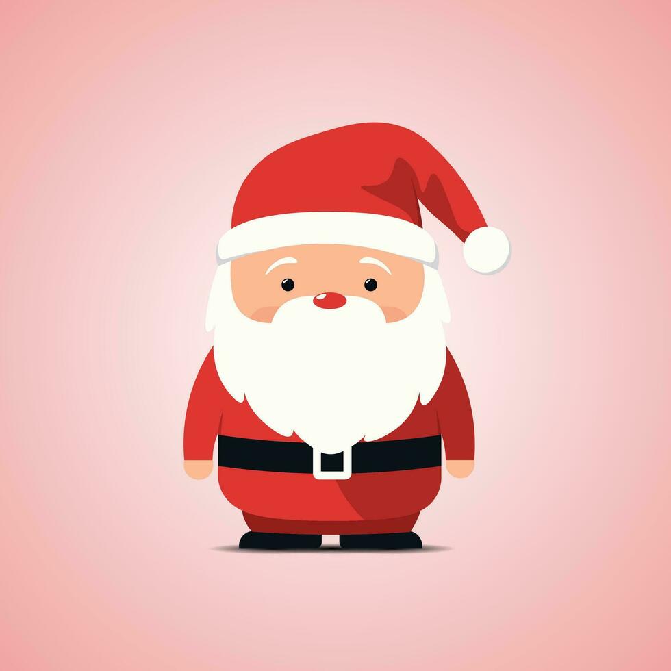 christmas santa claus character simple design vector illustration