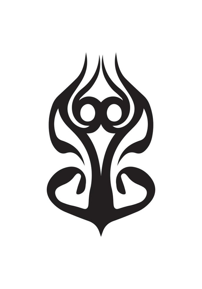 simétrico tribal tatuaje diseño vector