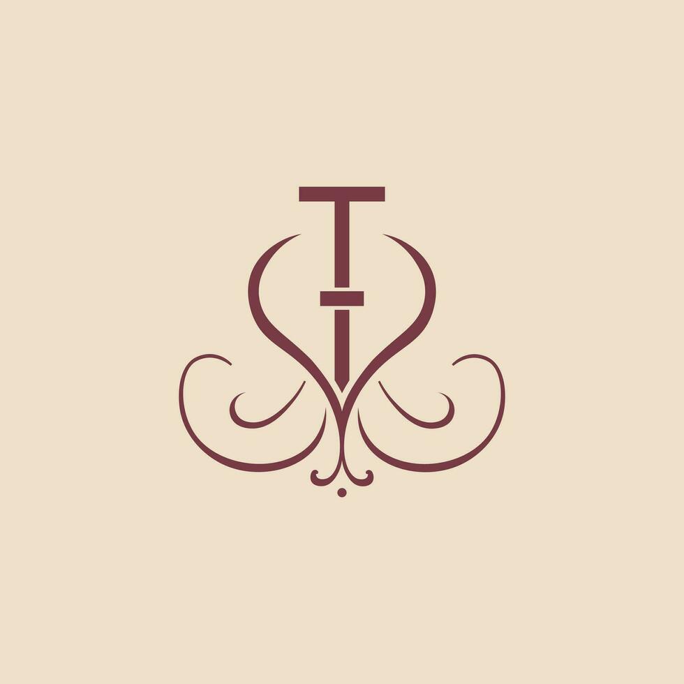 luxury monogram logo design vector template