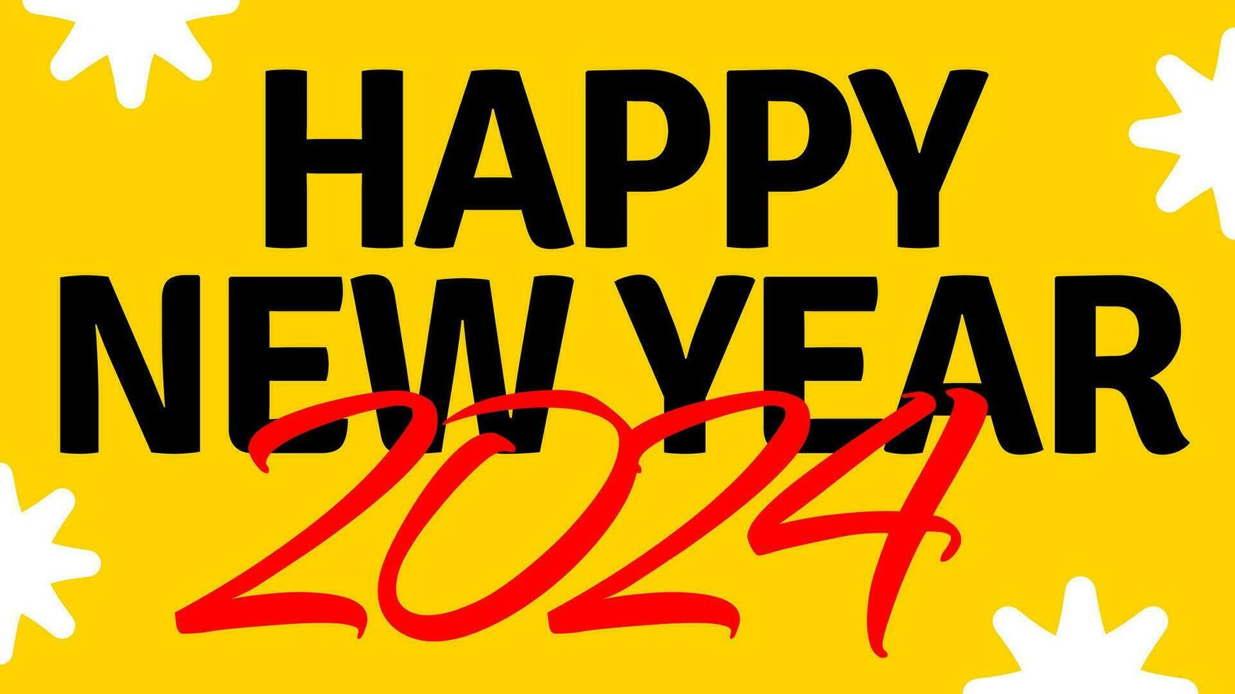 Happy New Year 2024, 2024 Greetings, 2024 wallpaper design for company or social media vector