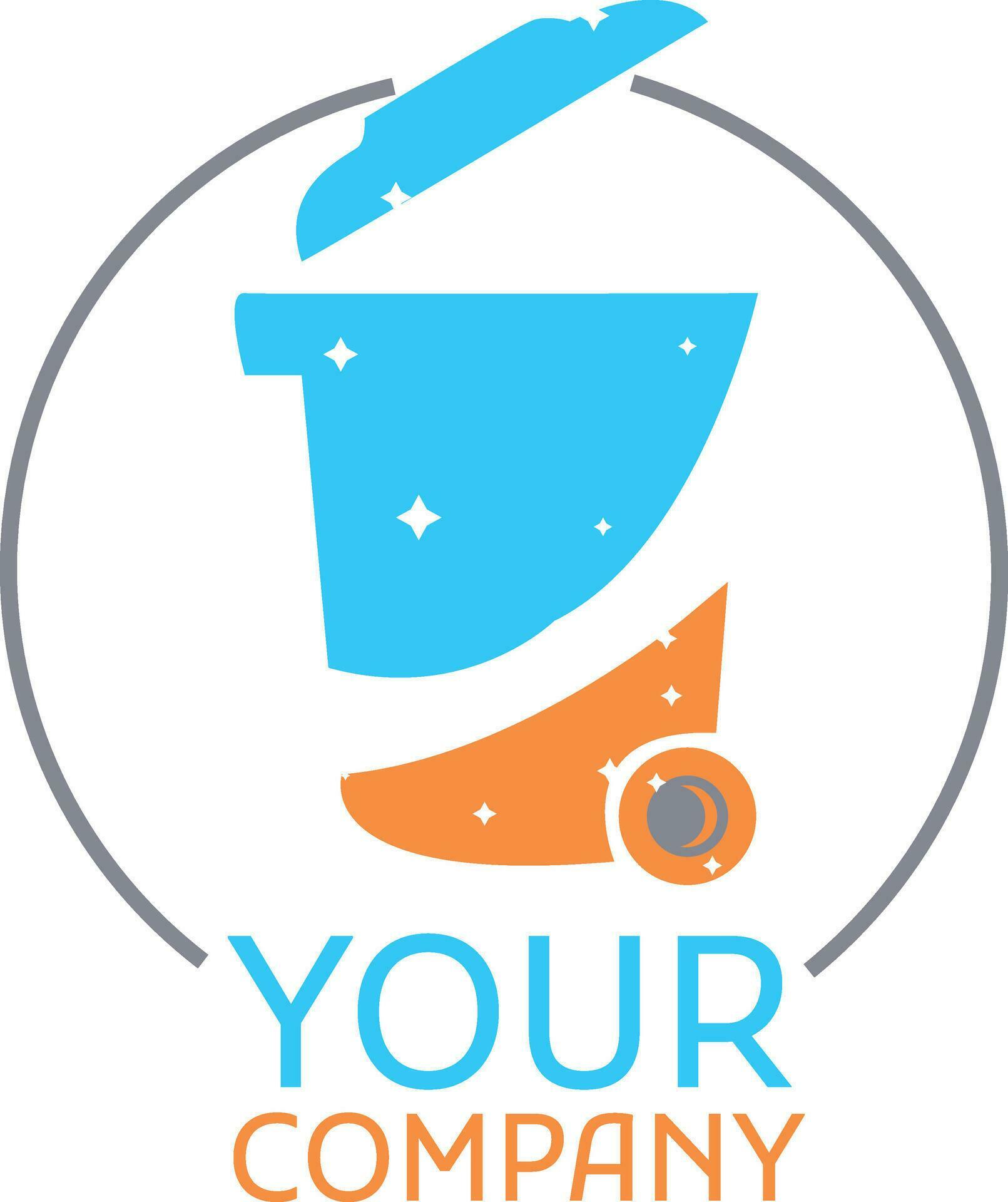 Minimalist trash can logo. Suitable for cleaning businesses or trash