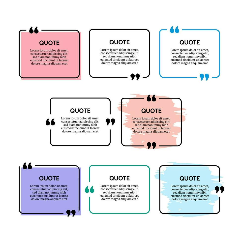 conjunto de marcos de cuadro de cotización vector