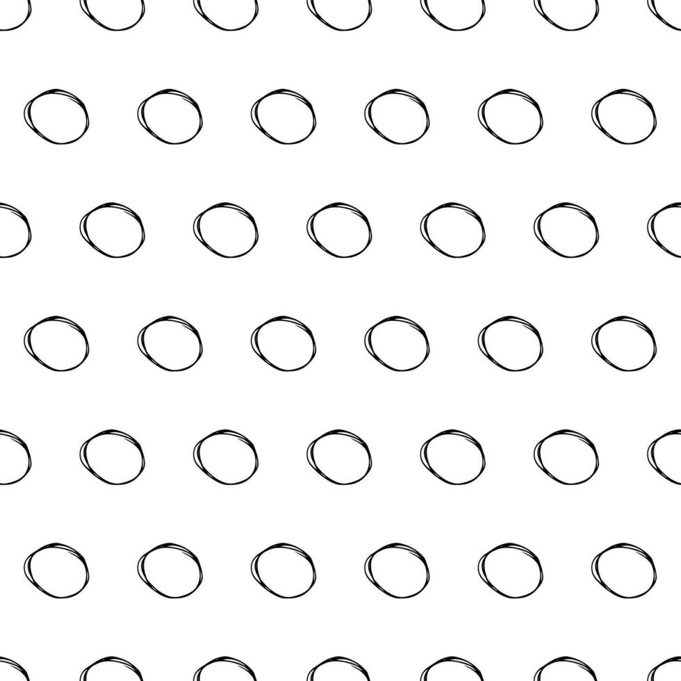 Seamless pattern with sketch circles shape vector