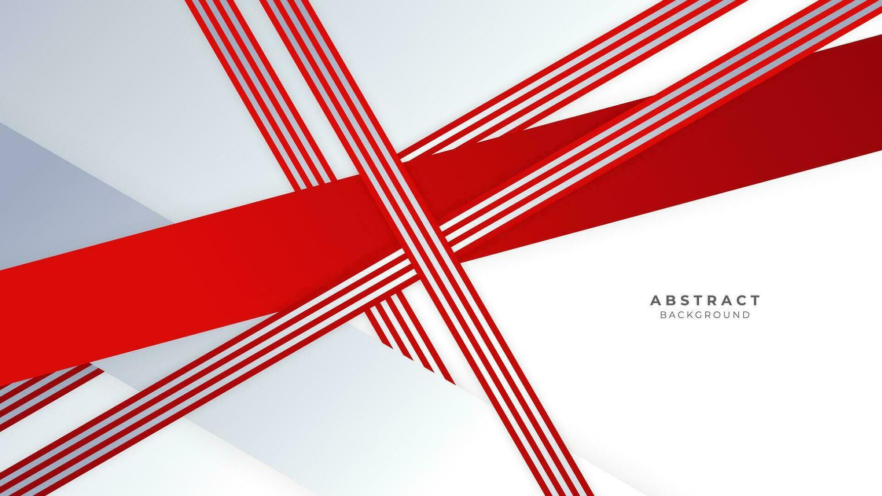 Modern abstract geometric red and white background Premium Vector