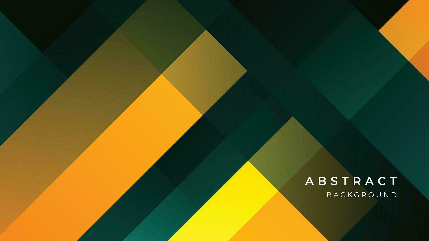 Abstract geometric green orange background Premium Vector