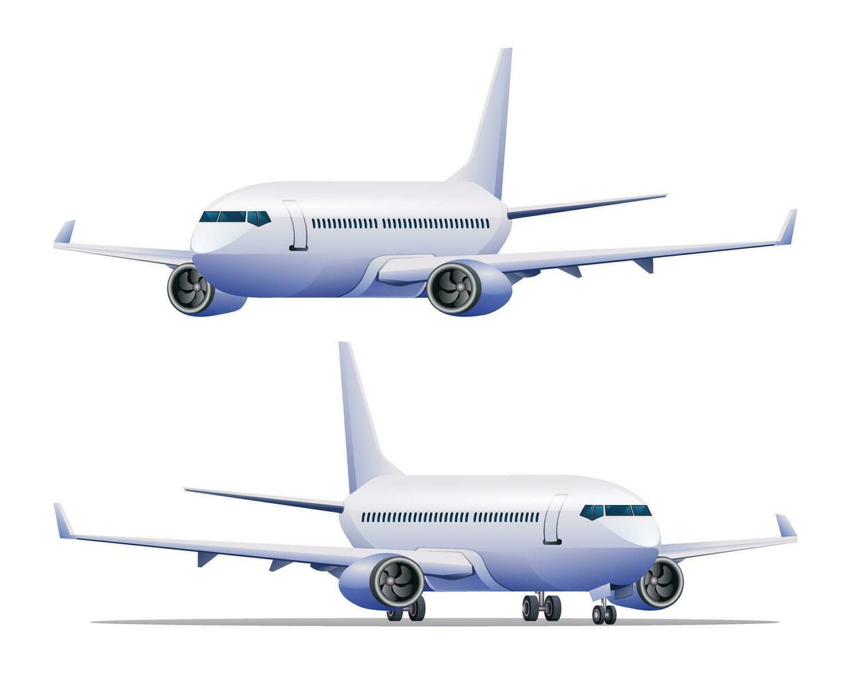 Airplane vector illustration isolated on white background