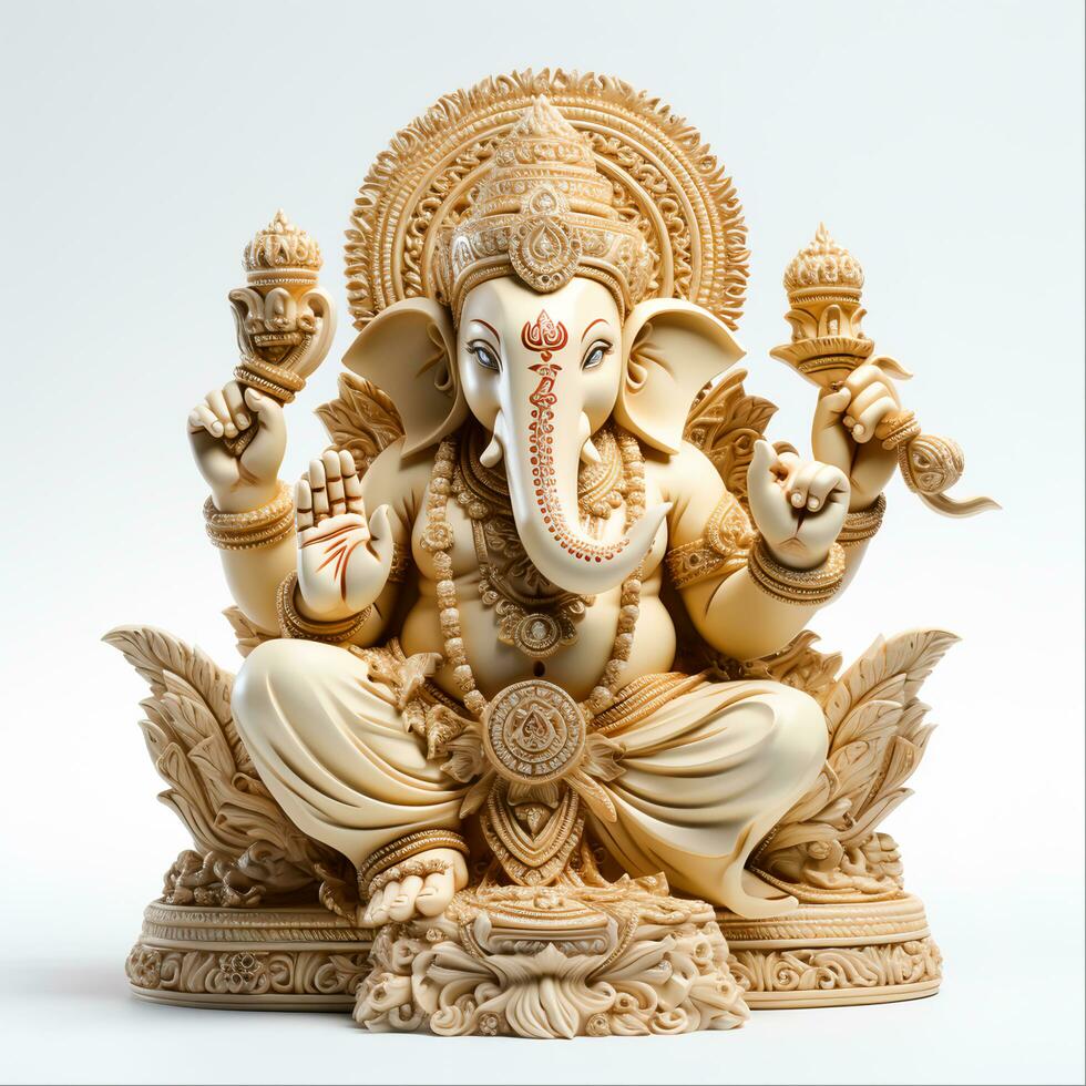 Ganesha Deity Statue in Hindu Culture, Ai Generated photo