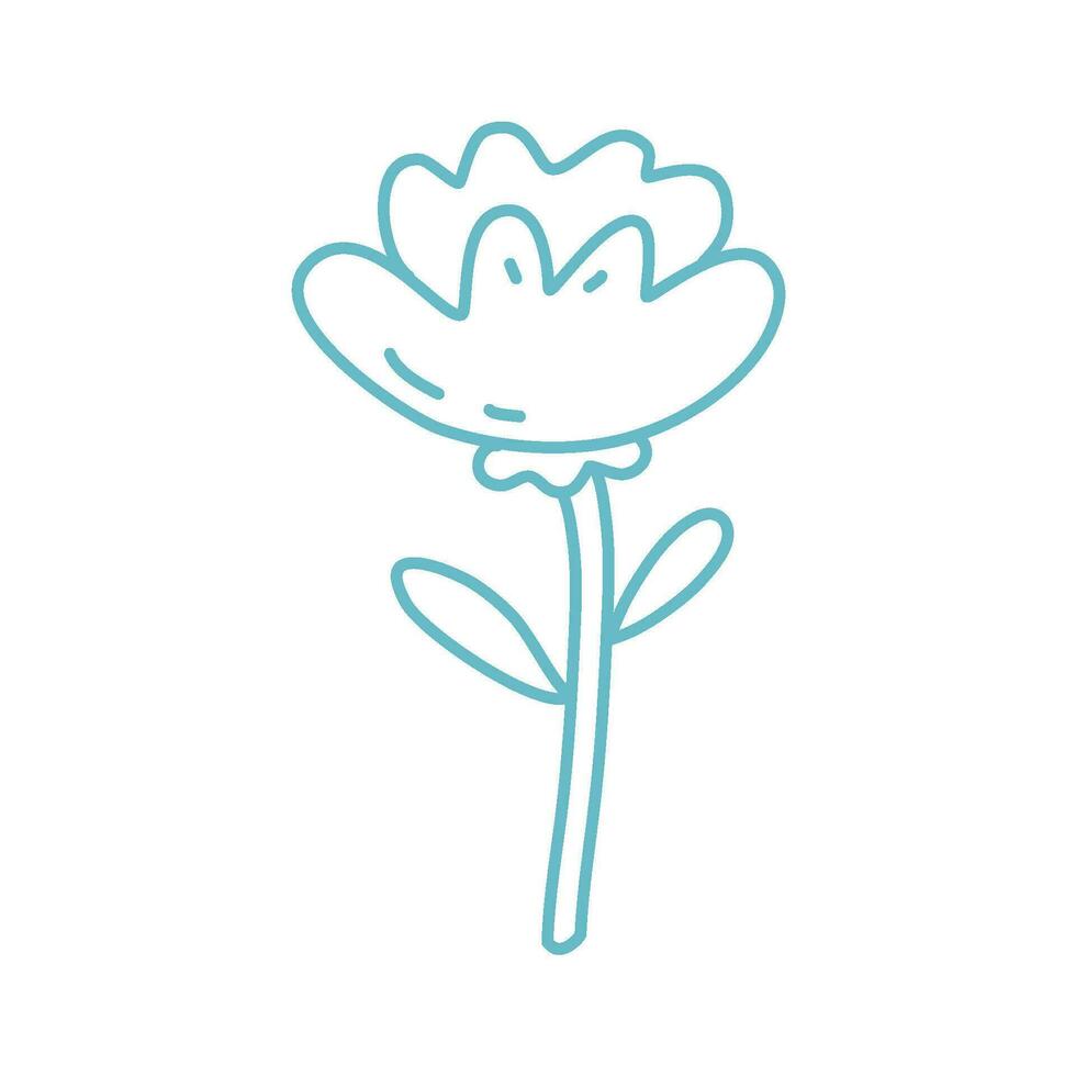 hand drawn flowers coloring book vector