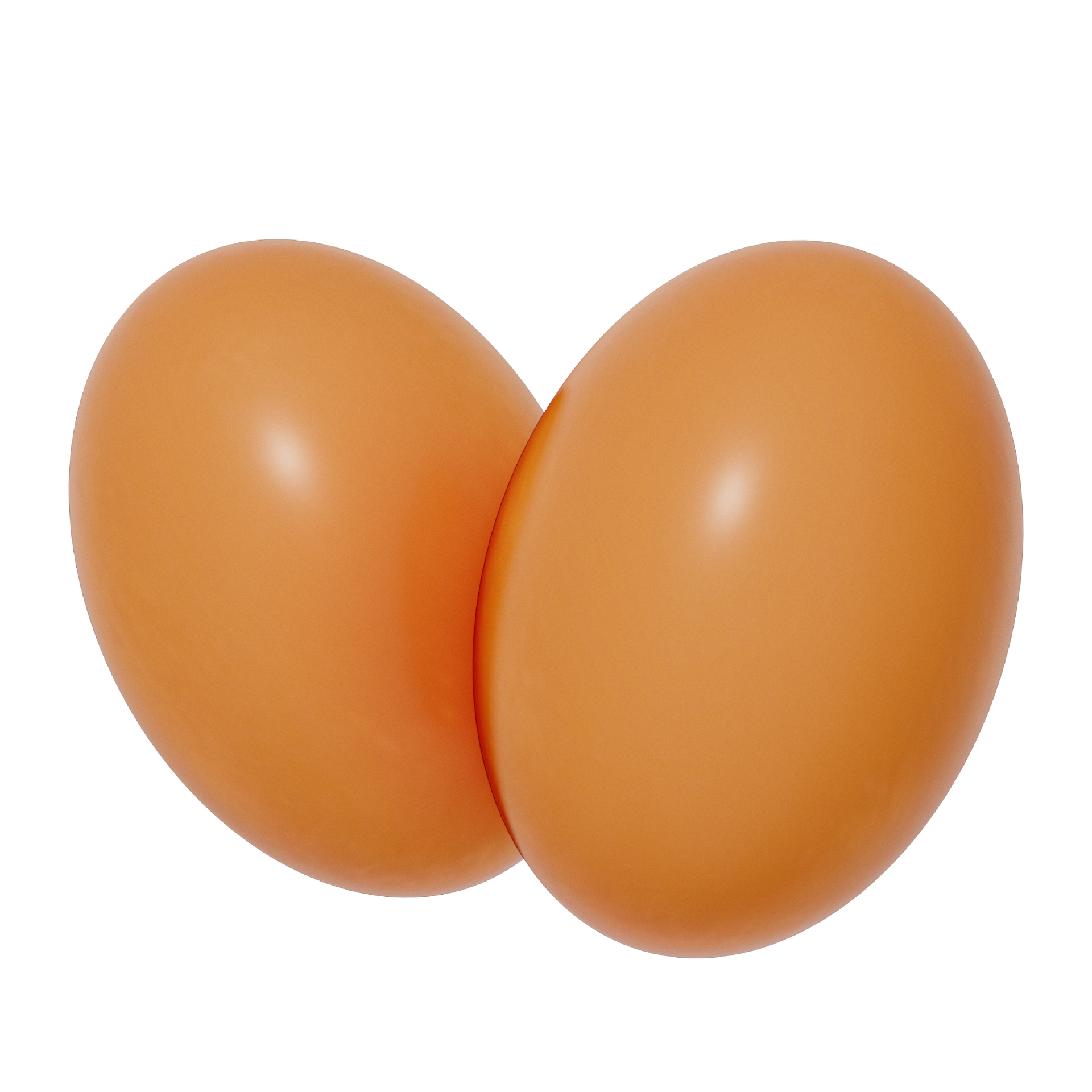 Eggs for breakfast 3d isolated illustration on a transparent background
