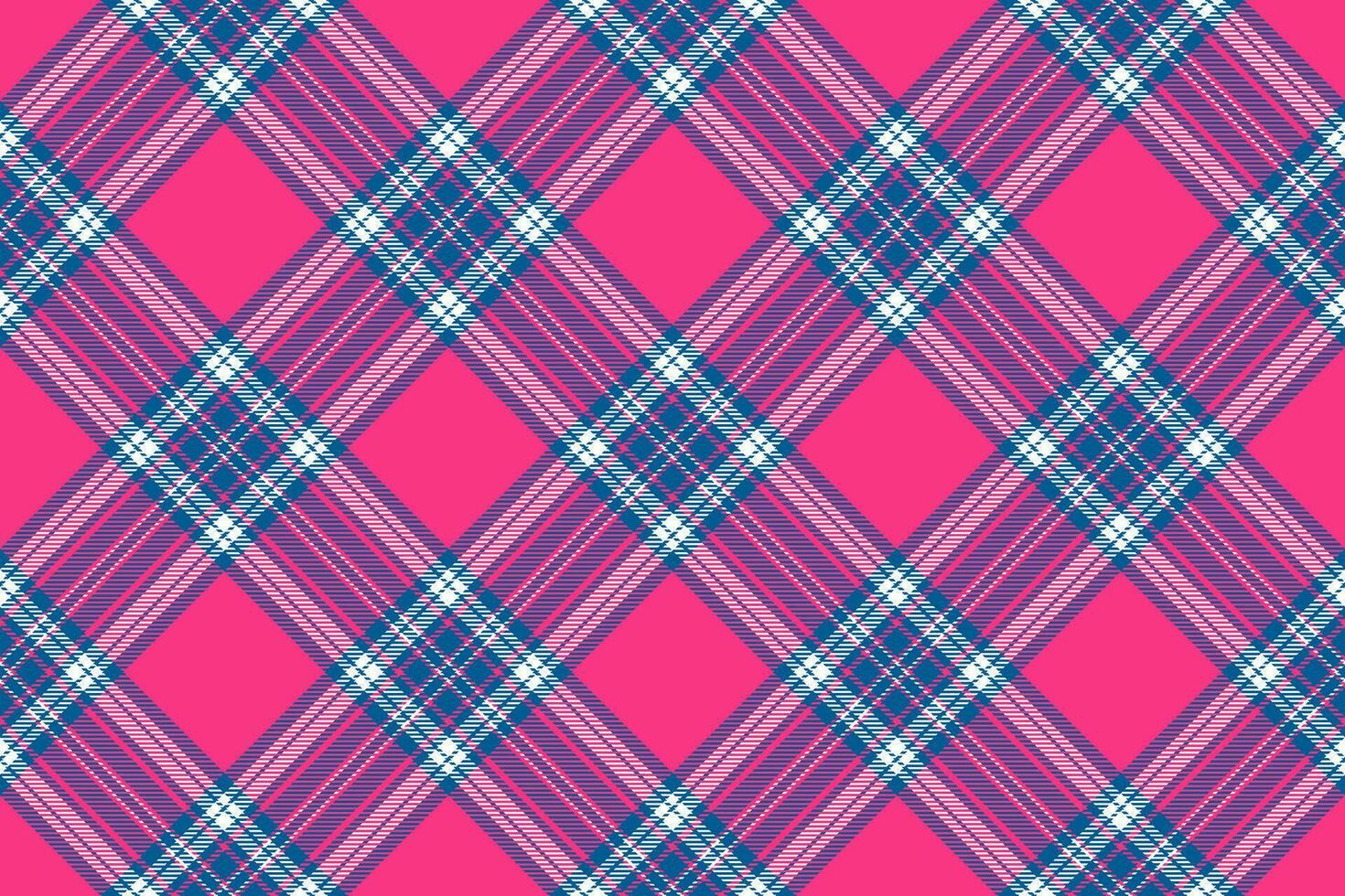 Tartan plaid background, diagonal check seamless pattern. Vector fabric texture for textile print, wrapping paper, gift card, wallpaper.