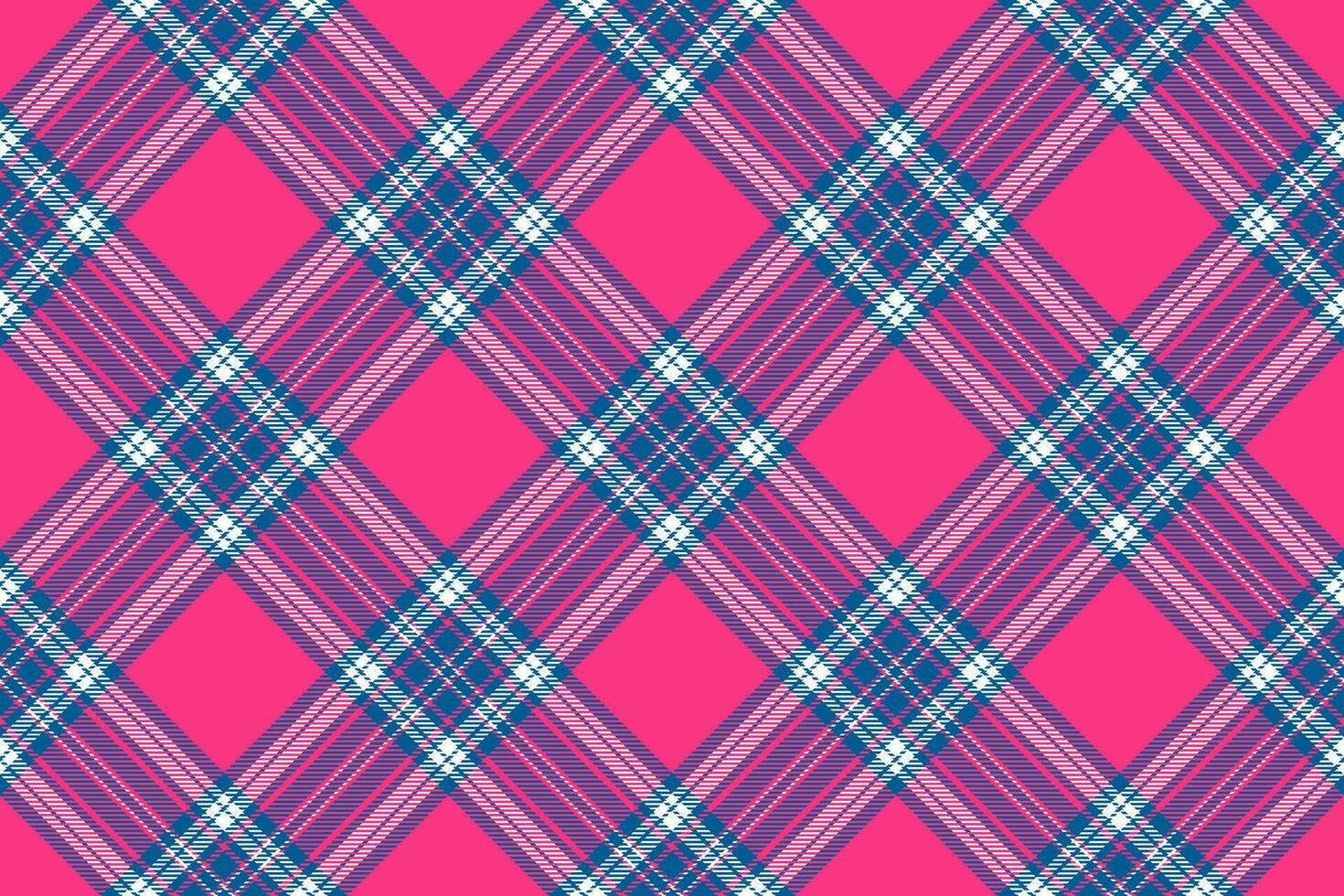 Tartan plaid background, diagonal check seamless pattern. Vector fabric texture for textile print, wrapping paper, gift card, wallpaper.