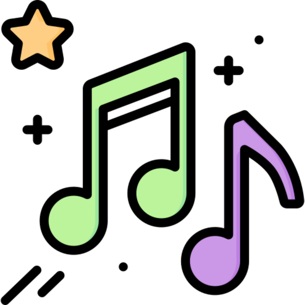 conception d'icône de musique png