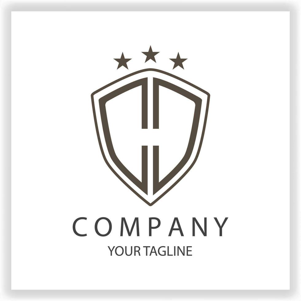 CC Logo monogram with shield shape isolated black colors on outline design template premium elegant template vector eps 10
