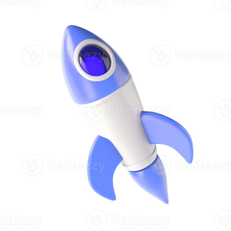 3d Rocket space no background png