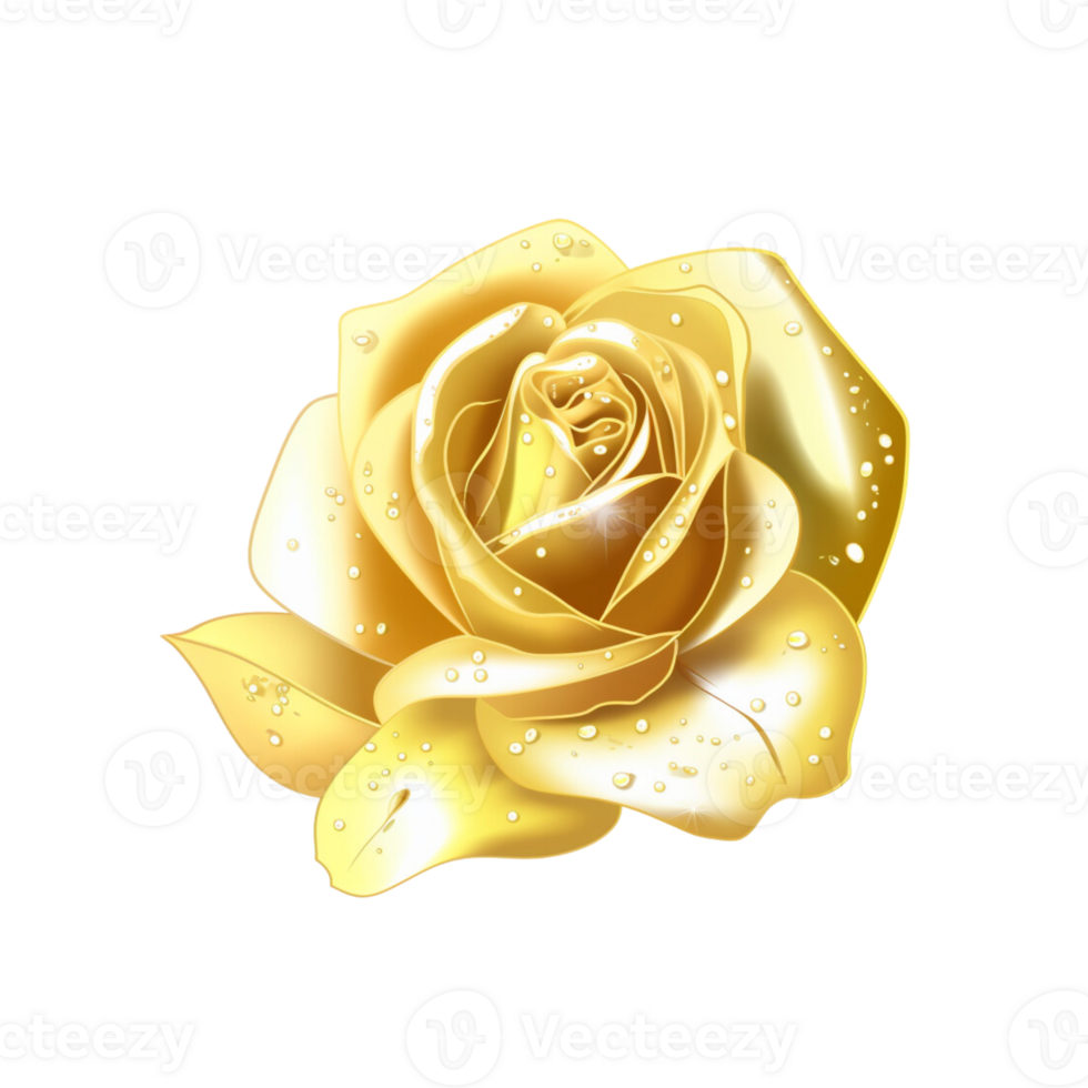 Gold flower no background png