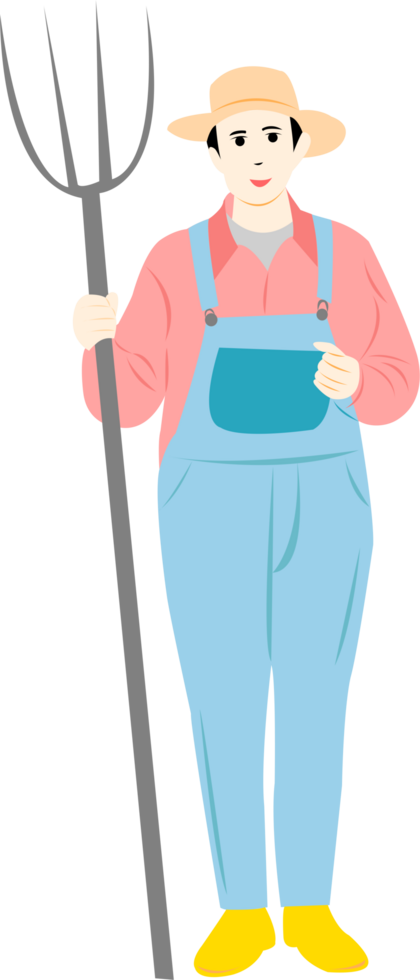 farmer in the garden png