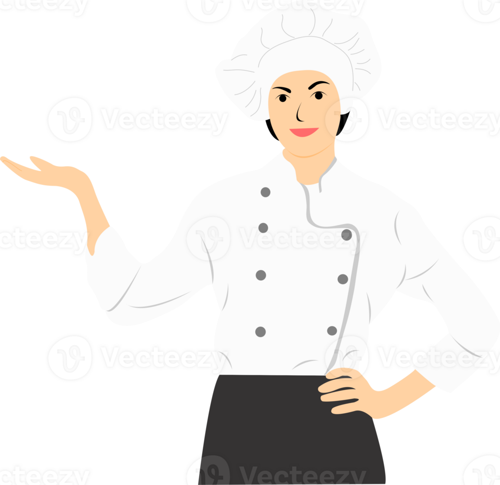 Proffesional chef woman png