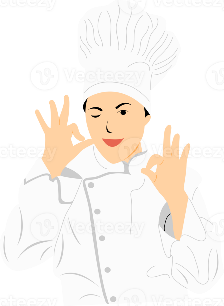 Proffesional chef woman png