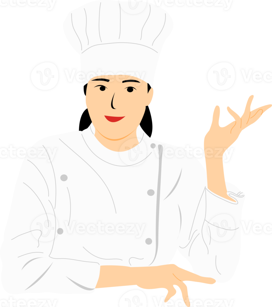 Proffesional chef woman png