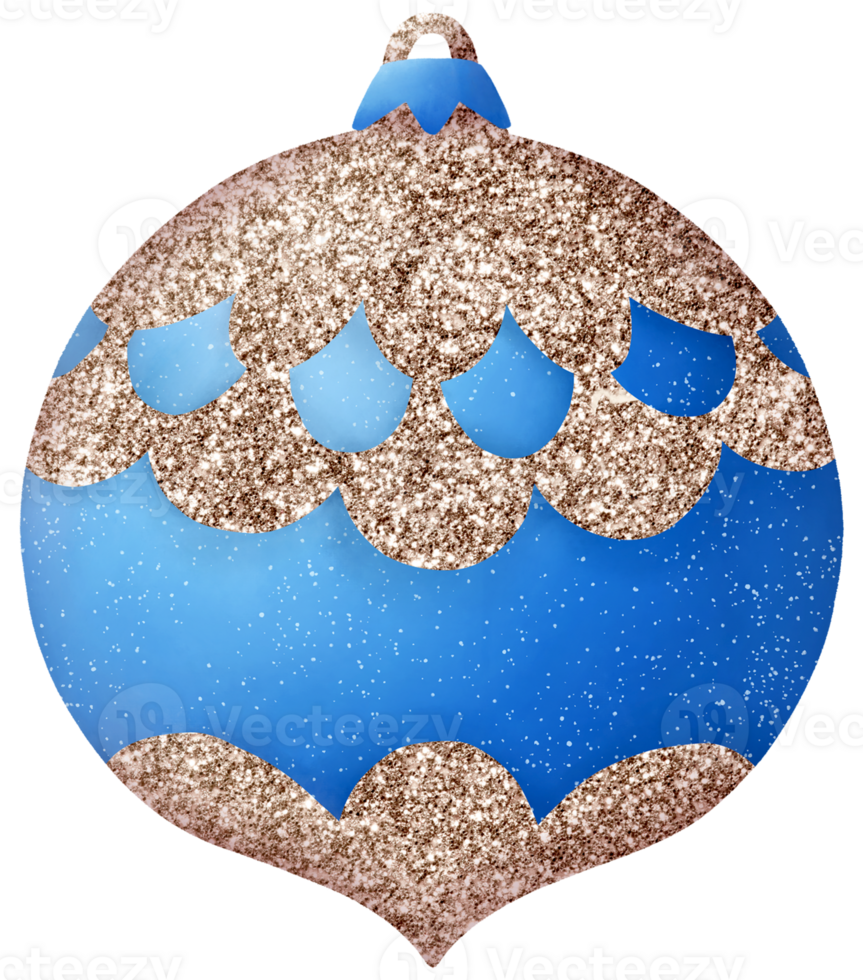 Glitter Christmas Glass Ball Ornament png