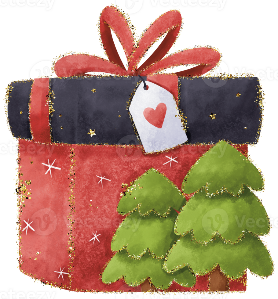 schattig Kerstmis geschenk illustratie png