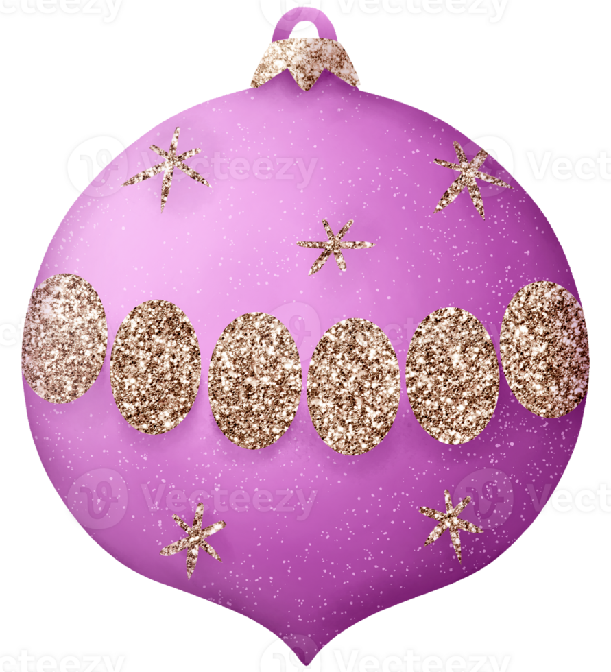 Glitter Christmas Glass Ball Ornament png