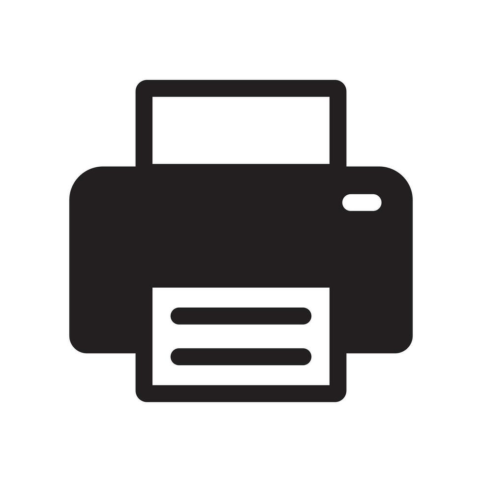 Printer icon on white background. Vector illustration.