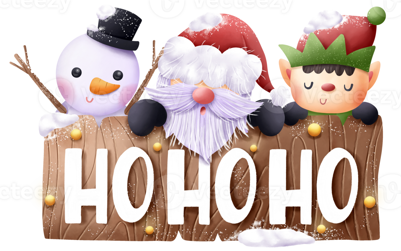 Kerstmis decoratief ho ho ho illustratie png