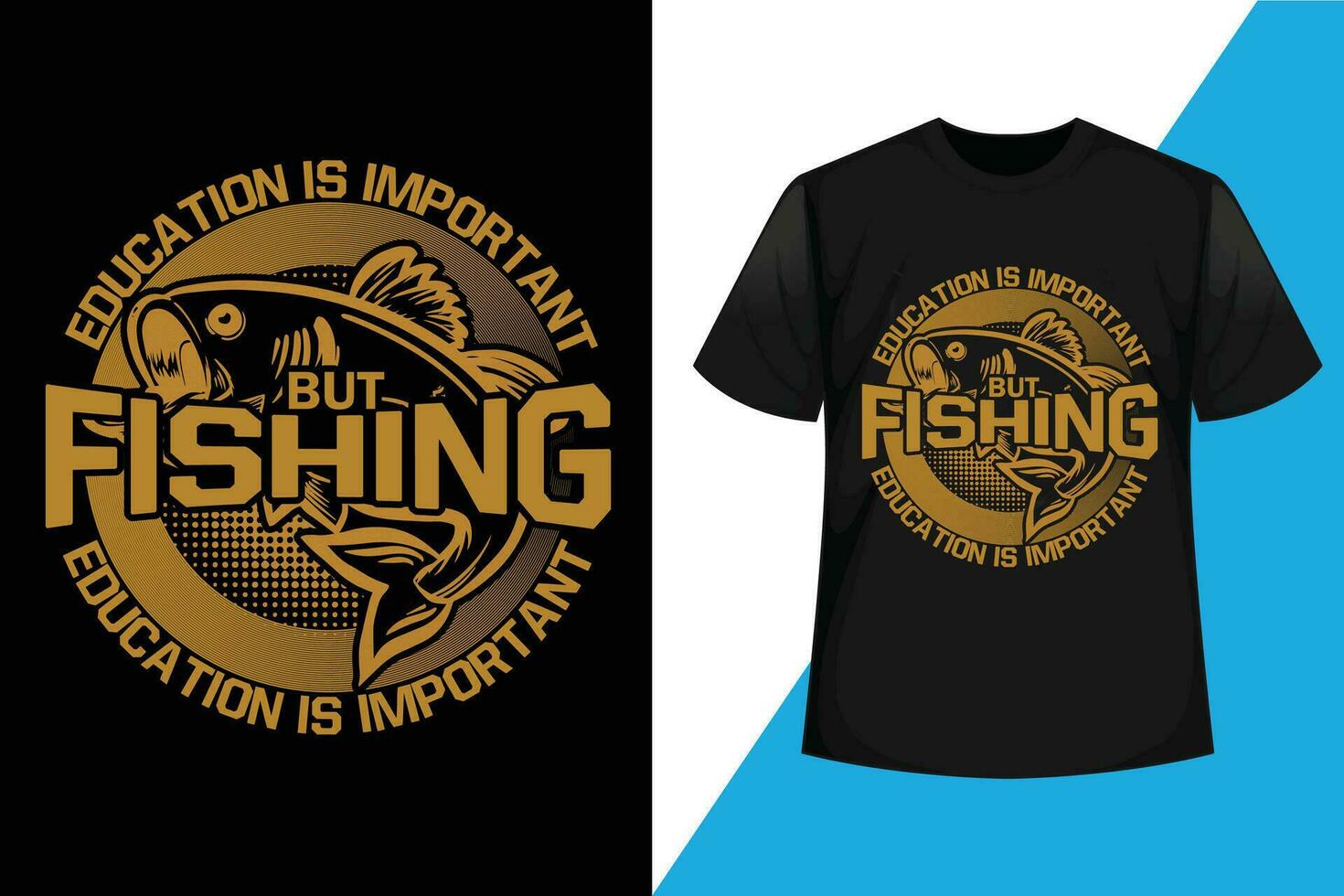 pescar insignia, insignia, pescar t camisa diseño vector