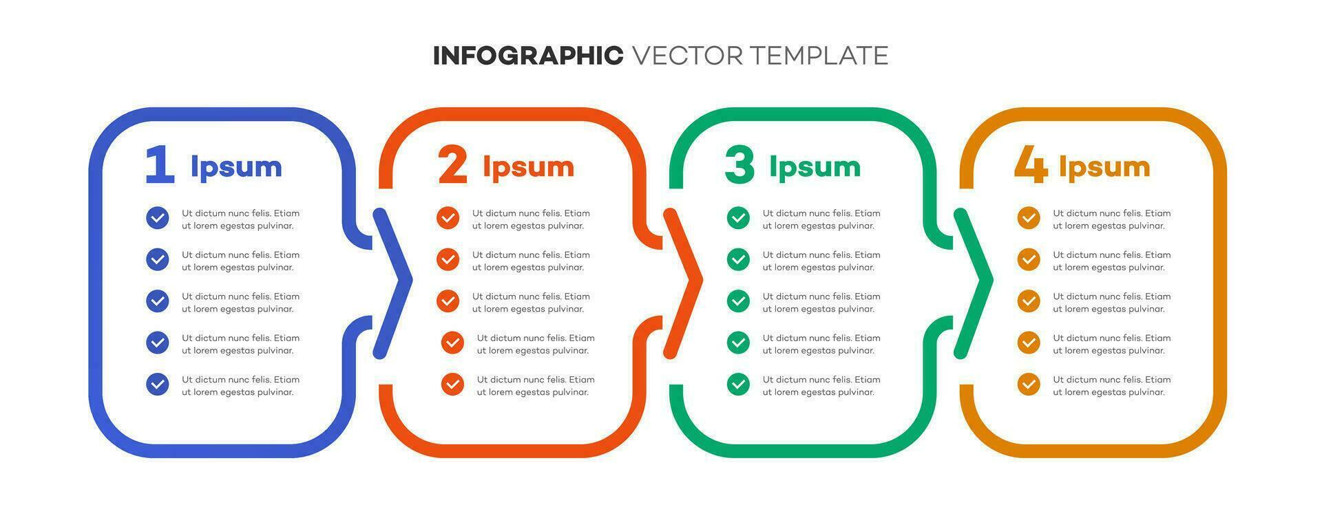 infografía modelo cronograma proceso 4 4 opción vector