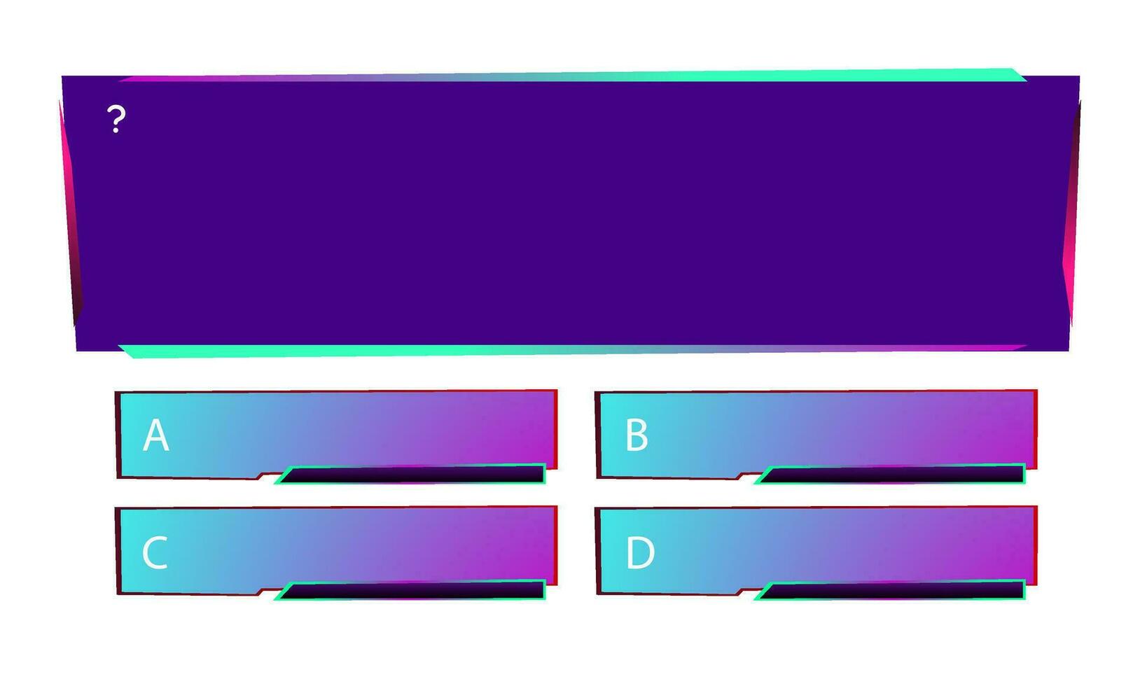 Question and answers template ultra neon style on white background vector