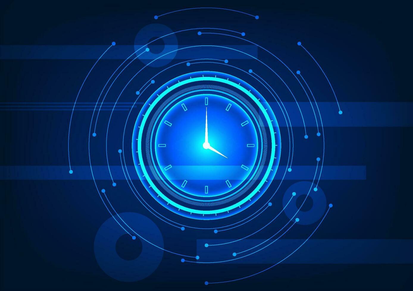 hora tecnología el espalda de el reloj tiene un geométrico elemento en el marcar. muestra el hora ese determina el trabajando horas dentro el organización a trabajo hacia el objetivos. vector