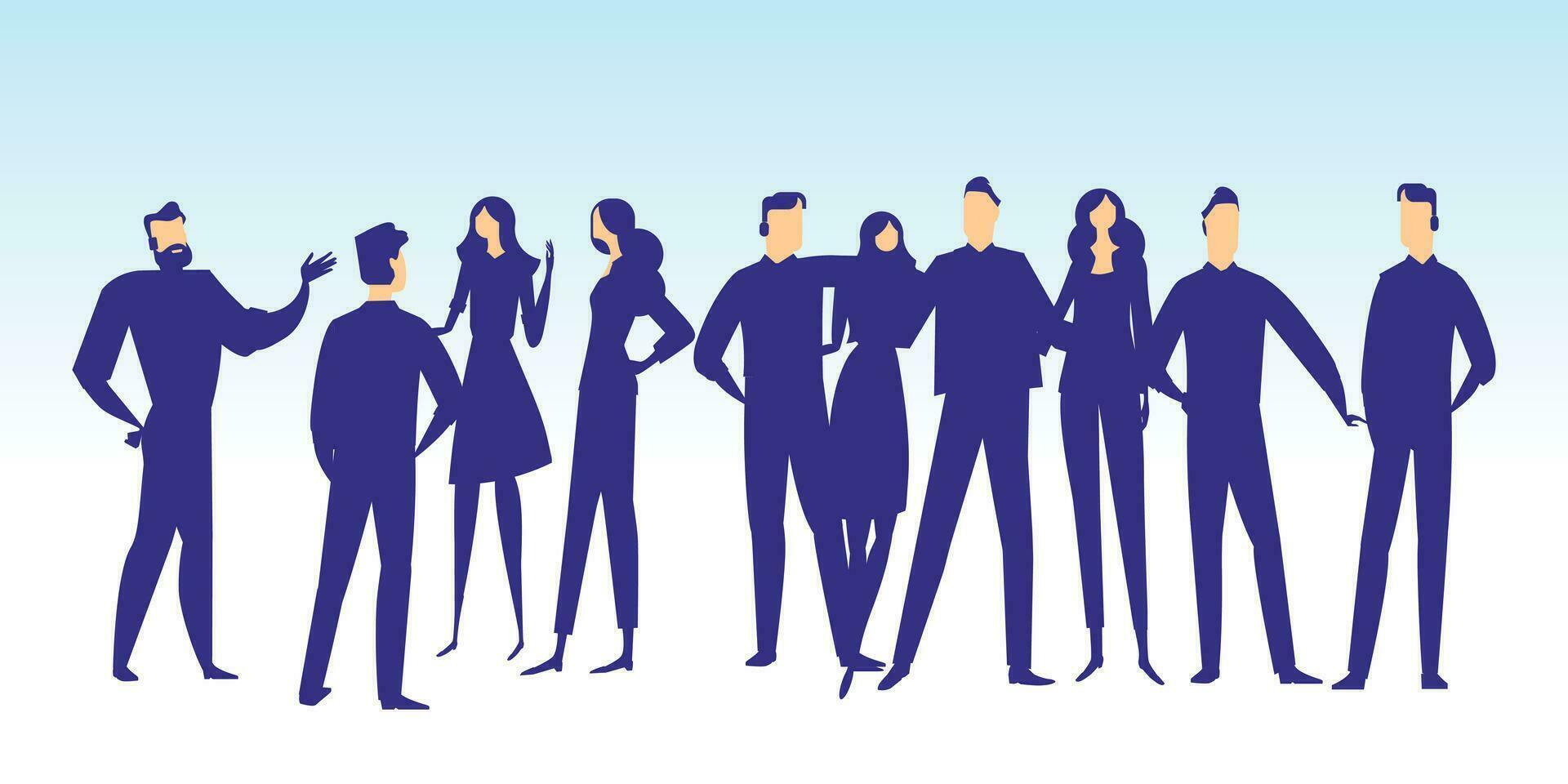 Group Of People Silhouette Vector Flat Design. 31739327 Vector Art at ...