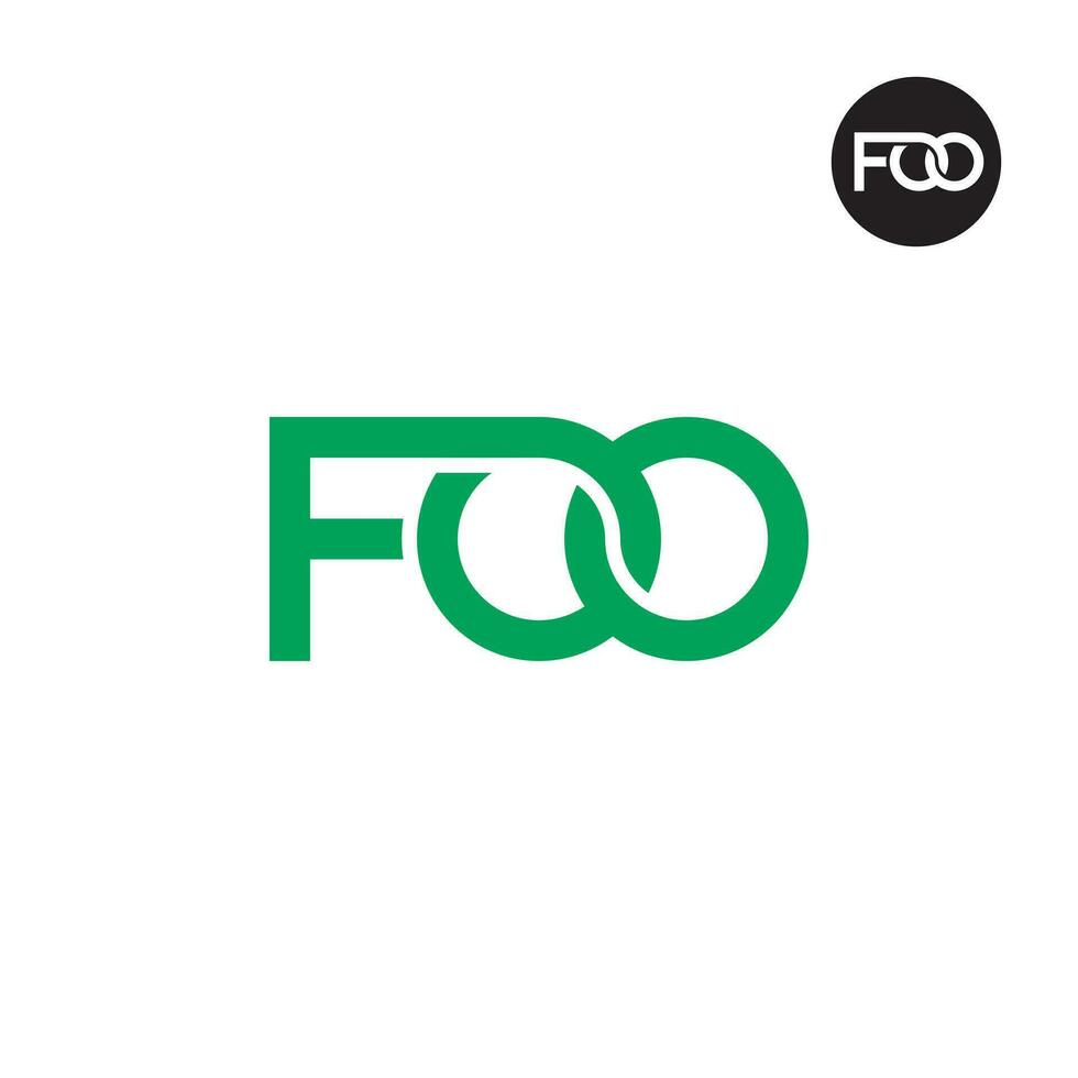 Letter FOO Monogram Logo Design vector