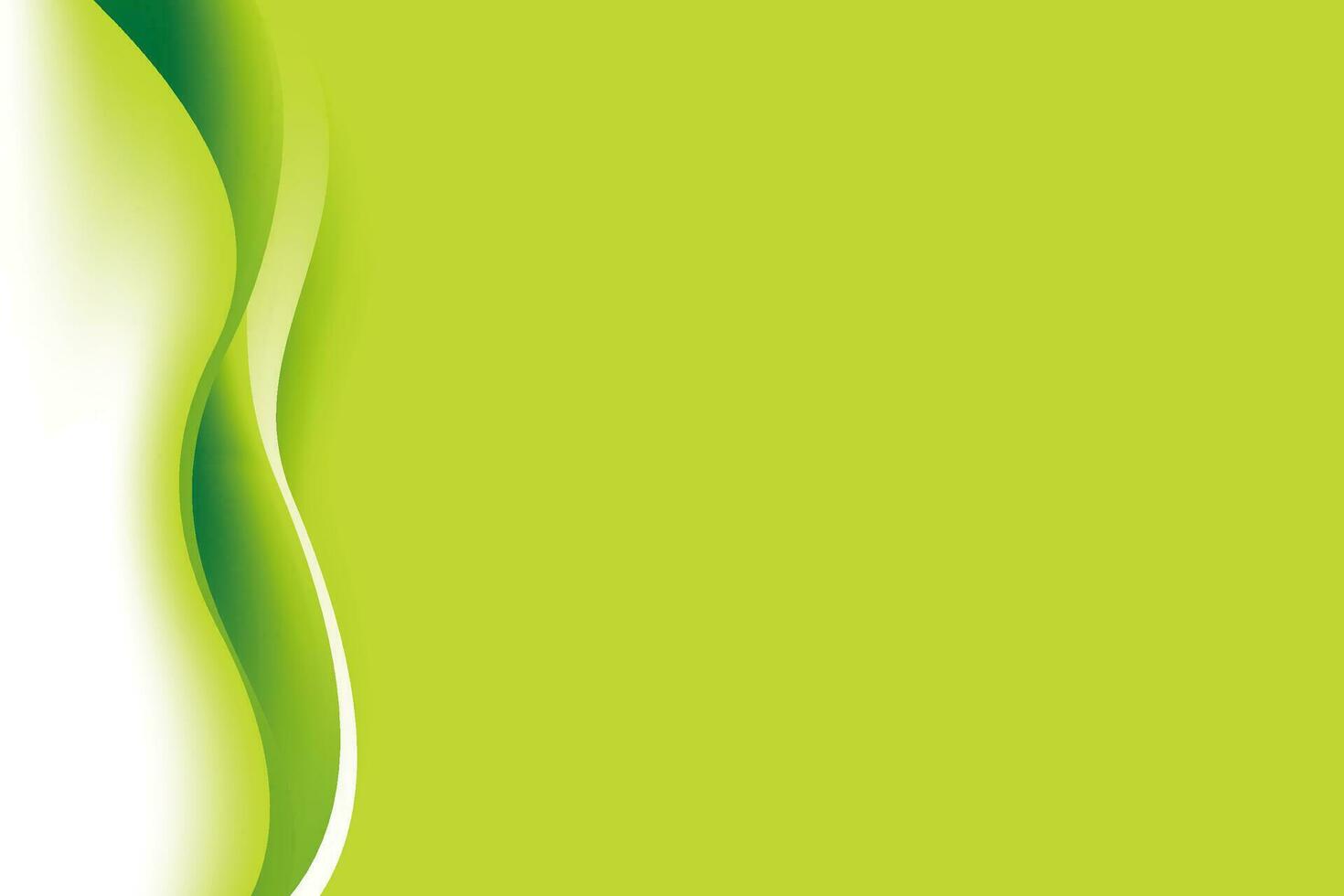 Abstract Green Wavy Background vector