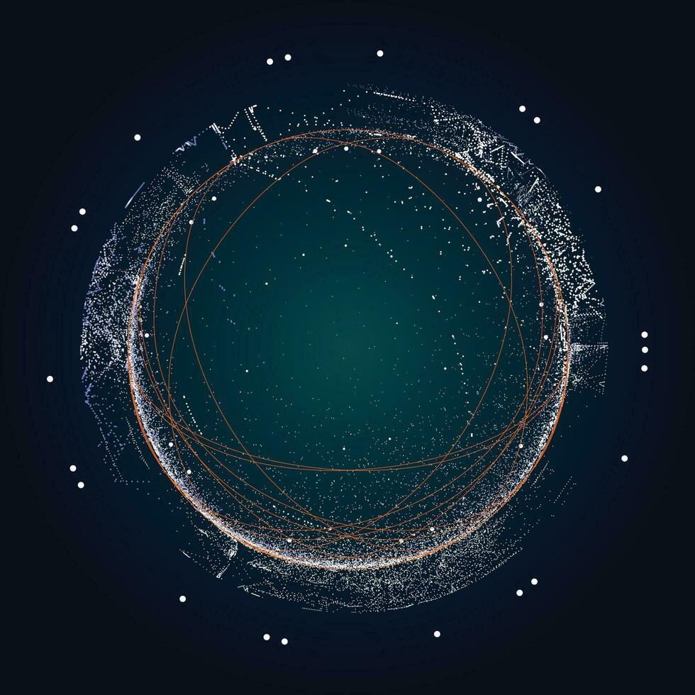 Star Map of Sky Digital Vector Print and cover Design